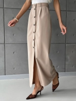 Юбка длинная на пуговицах