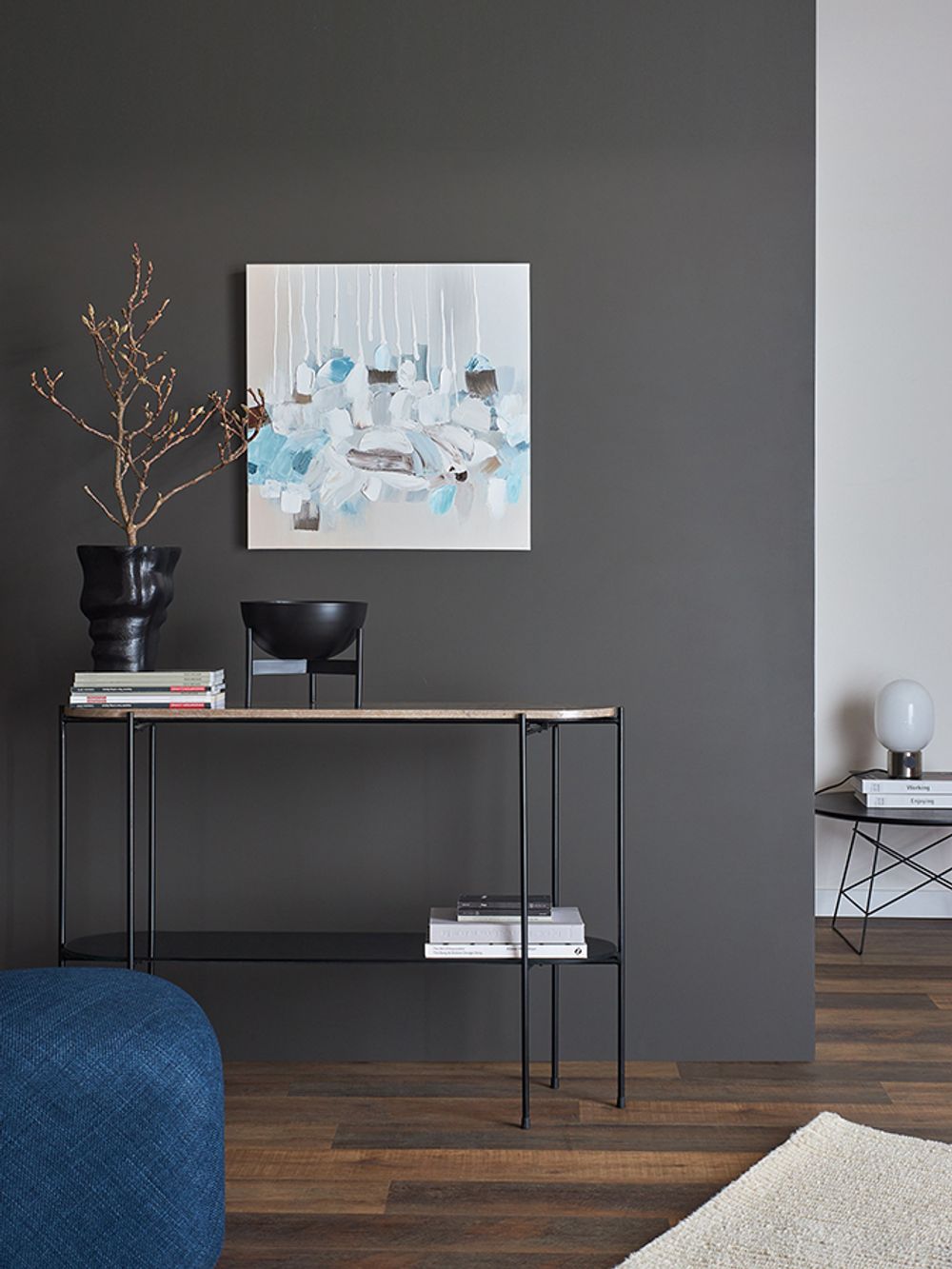 Панно декоративное Fleur, 60х60 см, голубое