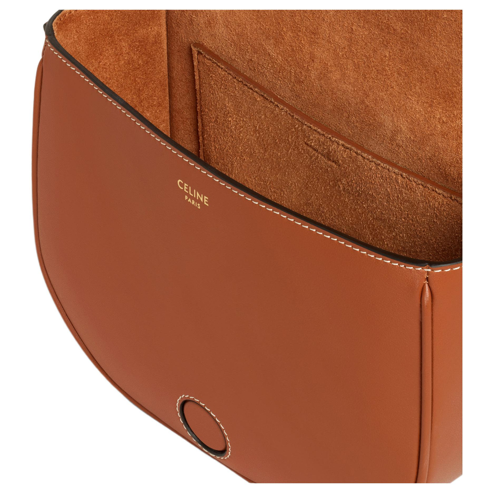 CELINE Cuir Triomphe Smooth Cow Leather Shoulder Bag, Crossbody Bag Women"s Tawny