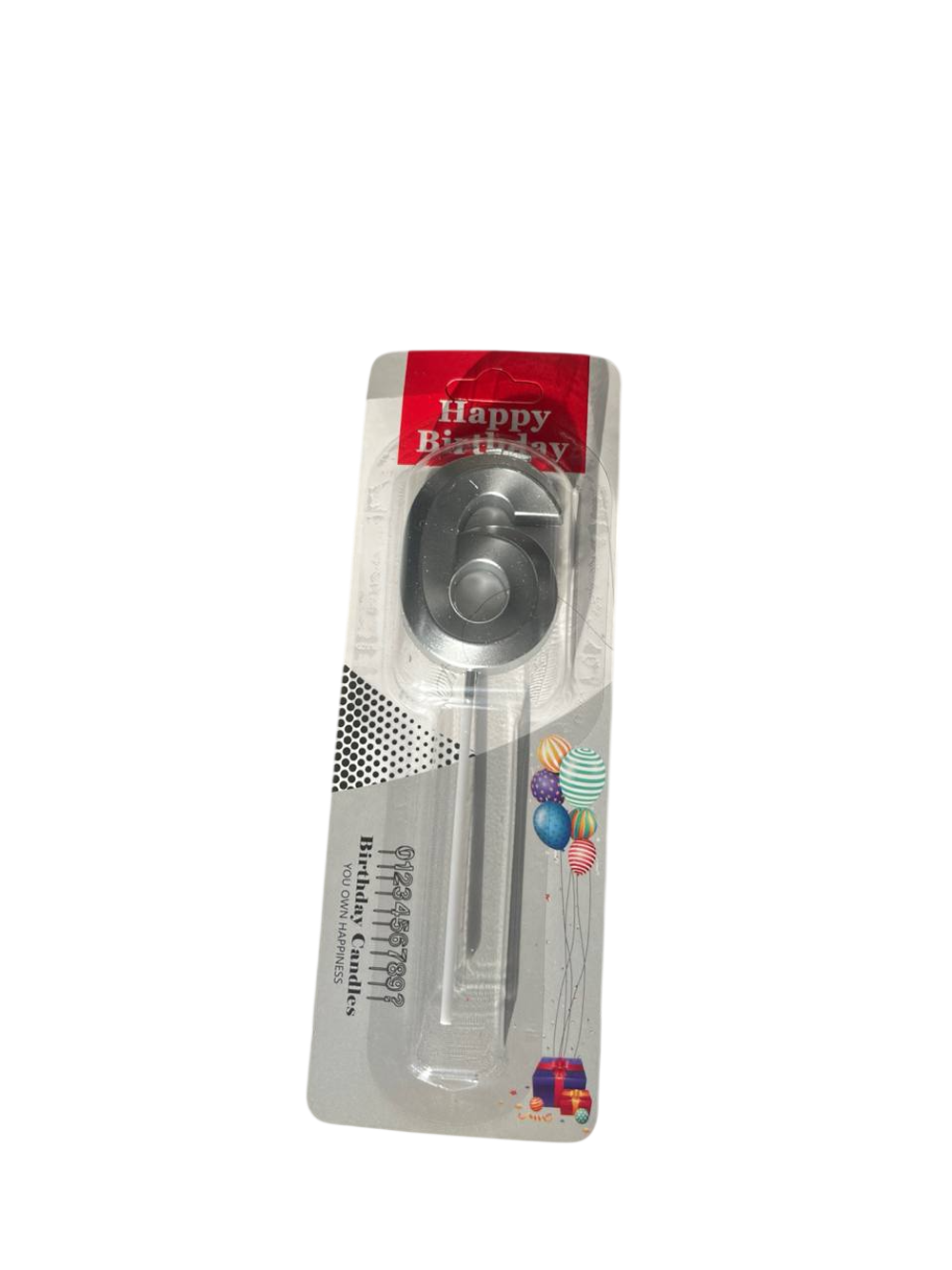 Свечи "Цифра (0-9) " Серебро