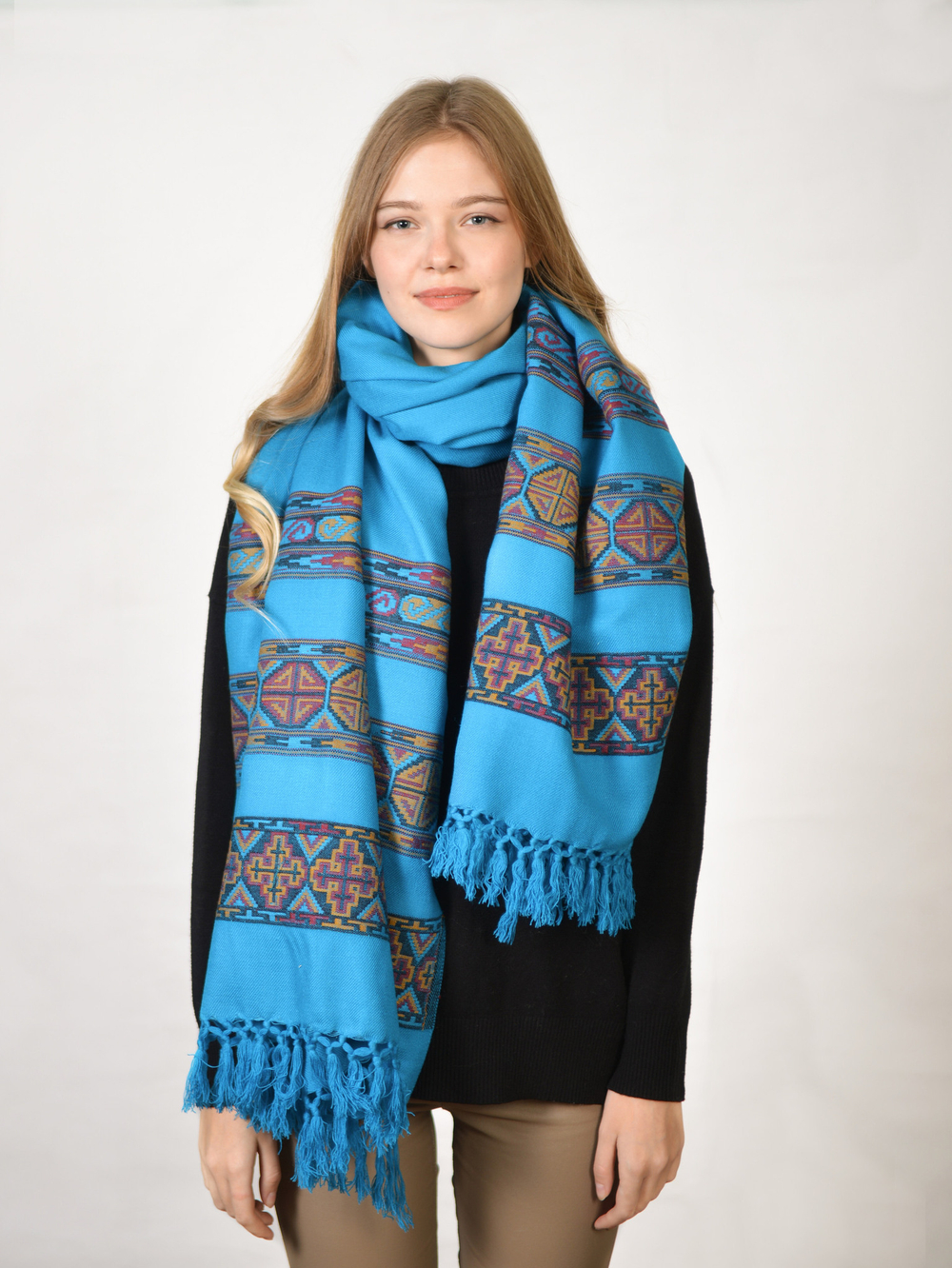 Шаль Куллу (голубой)