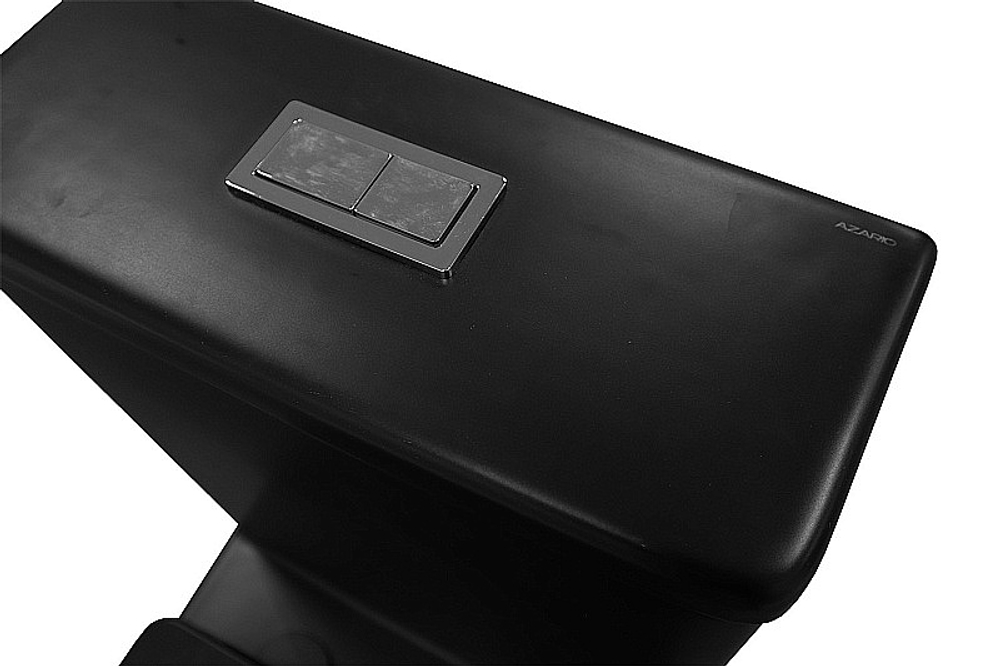 Унитаз напольный Azario Black King AZ-8303-D черный матовый, безободковый, с бачком, с крышкой микролифт