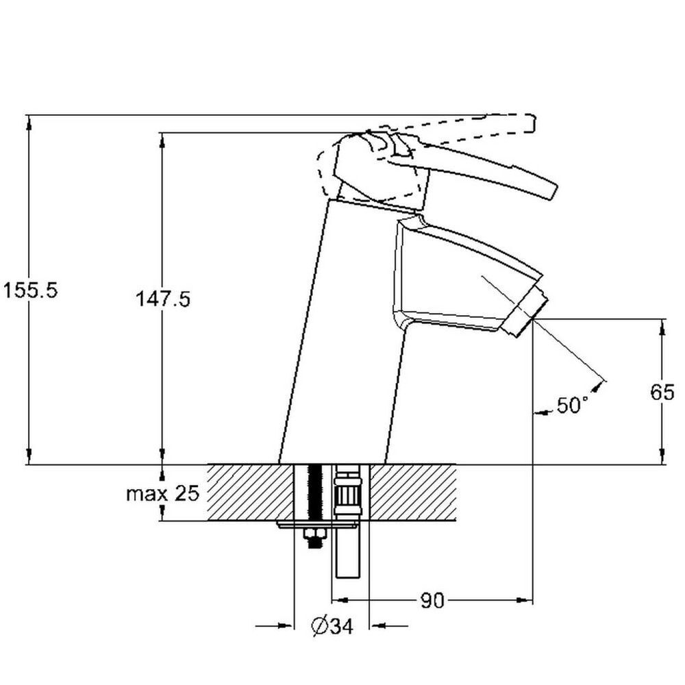 Смеситель для раковины, G.lauf, корот изл, с картриджем, хром, LWF1-A113