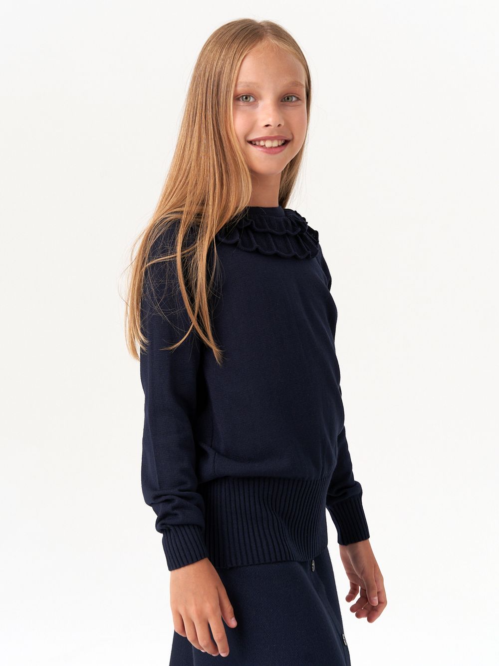 Джемпер школьный для девочки AT997  синий