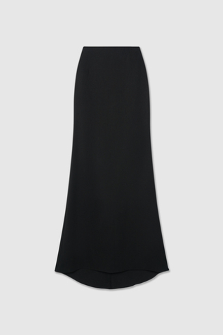 Черная юбка макси из шерсти
