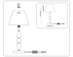 LH75262 SN/FR сатин никель/белый матовый E14 max 40W D260*470