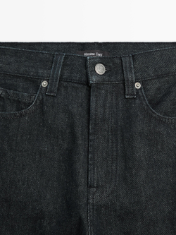 Massimo Dutti Джинсы с высокой посадкой и широкими штанинами, темно-синий