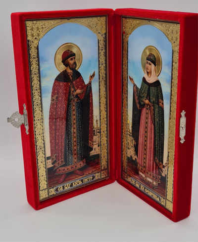 Складень барх. 9*18 именные Петр и Февронья (Ков) 11005353