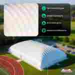 Воздухоопорный купол «Простор 3» 70×50×20 м — из ПВХ универсальный