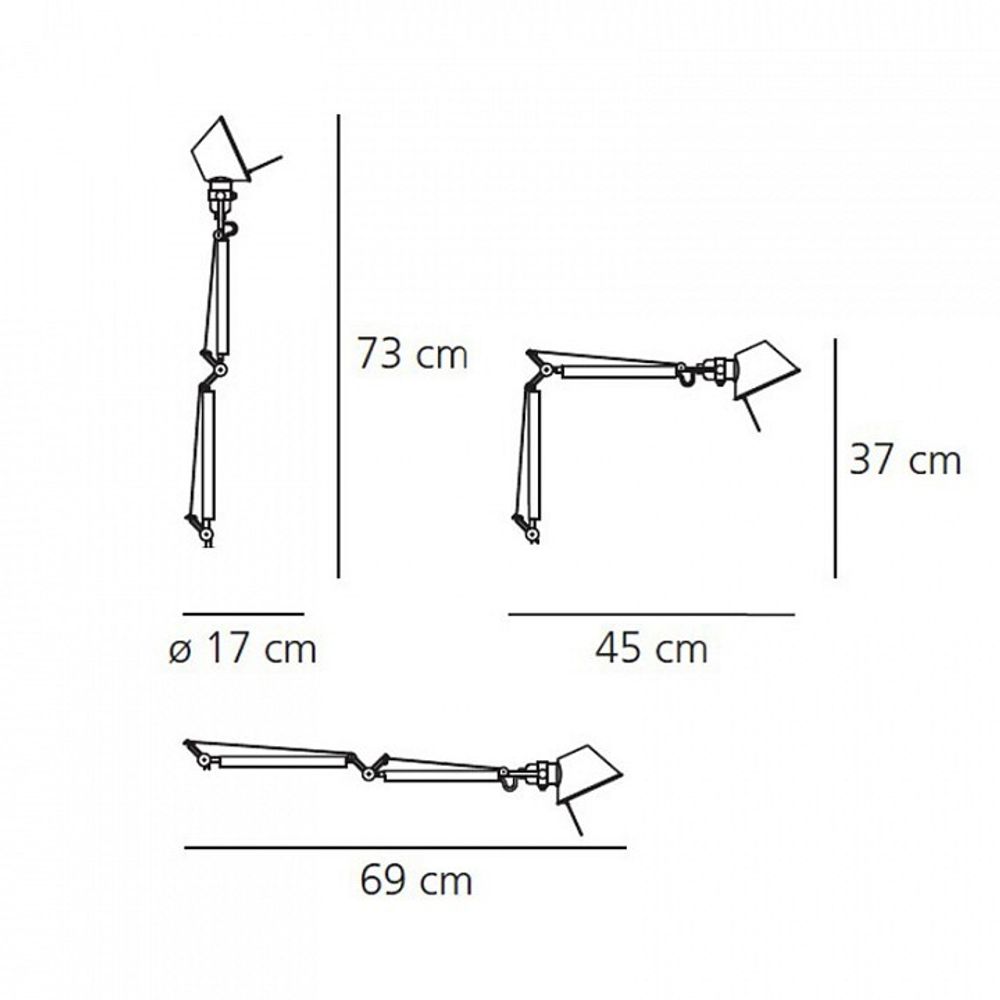 Основание для настольной лампы Artemide Tolomeo Micro  9Вт K A010300