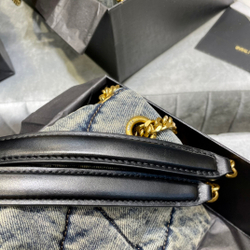 Saint Laurent Loulou Puffer Denim Bag 29 cm