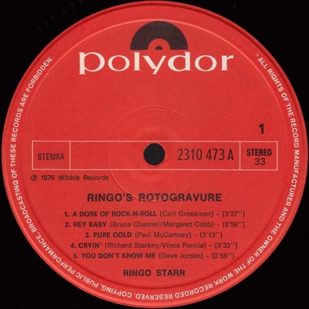 Ringo Starr / Ringo's Rotogravure (LP)