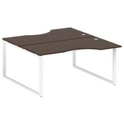 Metal System Рабочая станция криволинейная на О-образном м/к БО.РАС-СА-2.1 Венге Цаво/Металл Белый 1