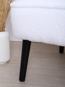 Кресло "Donatello" букле мех белый/венге