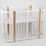 Кроватка детская Incanto Nuvola Lux (белый/бук) маятник поперечный