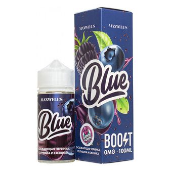 Жидкость MAXWELLS 0% 100 ml Blue - Холодный лимонад с черникой, ежевикой и голубикой