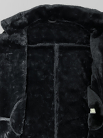 Дубленка AFTF Basic 2141 замшевая на молнии с ремешками