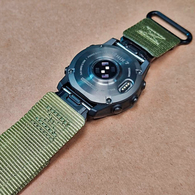 Нейлоновый ремешок Hemsut Rugged 22 мм для Garmin Fenix 7 6 5, Epix Gen 2 47mm, MARQ, Instinct, Forerunner (Хаки)