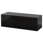Шкаф-витрина - BESTÅ / BESTА  IKEA/ БЕСТА/БЕСТО ИКЕА, 120х38 см, черный