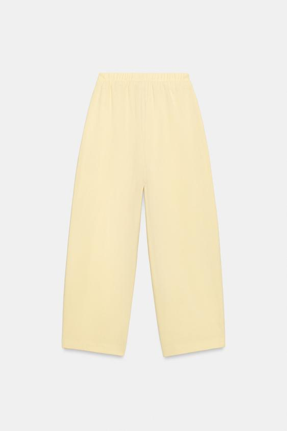ZARA БРЮКИ В СТИЛЕ РУСТИК НА ШНУРКЕ, ЖЕЛТЫЙ