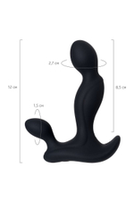 Черный вибромассажер простаты Vela - 12 см. (Цвет: черный)
