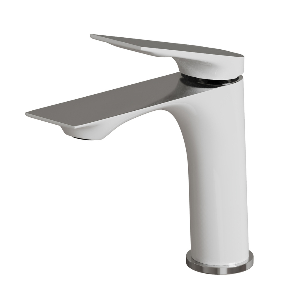 Смеситель для раковины 30k MIXLINE ML41-04 "Swan White" БЕЛЫЙ/ХРОМ