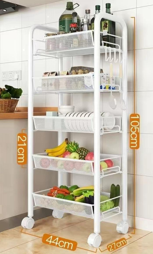 Многоярусная этажерка на колесиках / 5 полок