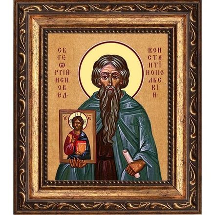 Георгий Константинопольский исповедник. Икона на холсте.