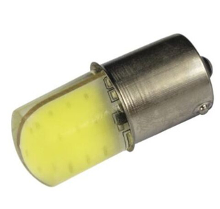 Светодиод 12V T25    2COB WHITE SIL (1конт) S0039