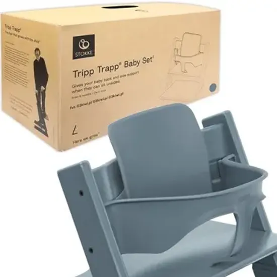 Стульчик для кормления STOKKE Tripp Trapp комплект 4 в 1 (Fjord Blue)