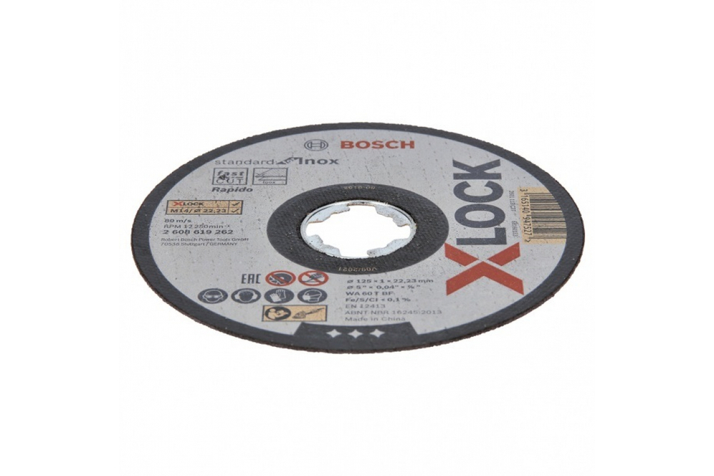 Отрезной диск по нержавеющей стали X-LOCK (125x1x22.2 мм) Bosch 2608619262