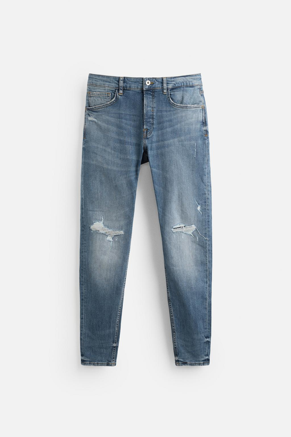 Джинсы skinny fit с разрезами