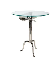 Кофейный столик Пропеллер, Ø44х65 см, серебро