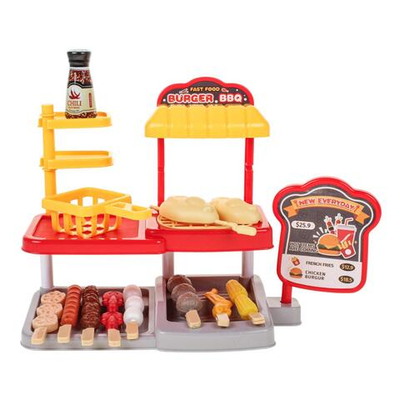 Игровой набор "Магазин фаст-фуд" с продуктами, пакет BX58