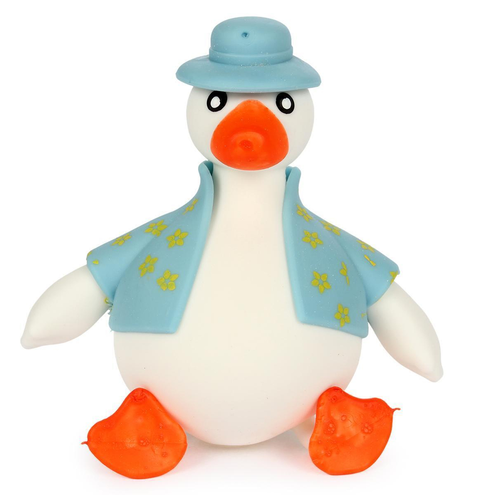 Мякиш Утка 16 см, снимается одежда, 2 вида микс, с-30459