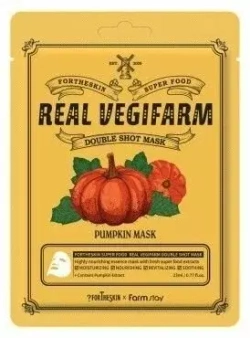 Тканевая маска для лица FORTHESKIN SUPER FOOD REAL VEGIFARM DOUBLE SHOT MASK