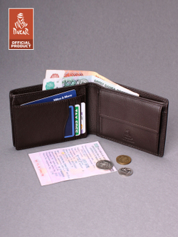 DKB1105R Castanho - Портмоне Dakar с RFID защитой