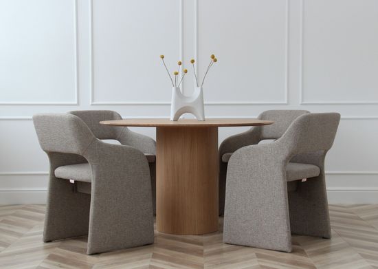 Стол обеденный Type D 120 см основание D 43 см (натуральный дуб)