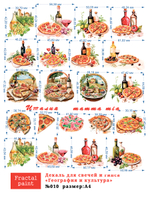 Трансфер переводной - декаль для свечей и гипса география, культура 010