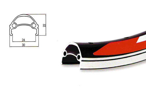 Обод 28-29" HOGGER алюминиевый, двойной, 32H, пистонированный, фрезерованный, индикатор износа, 622х24/30х22мм, A/V, анодированный, черный
