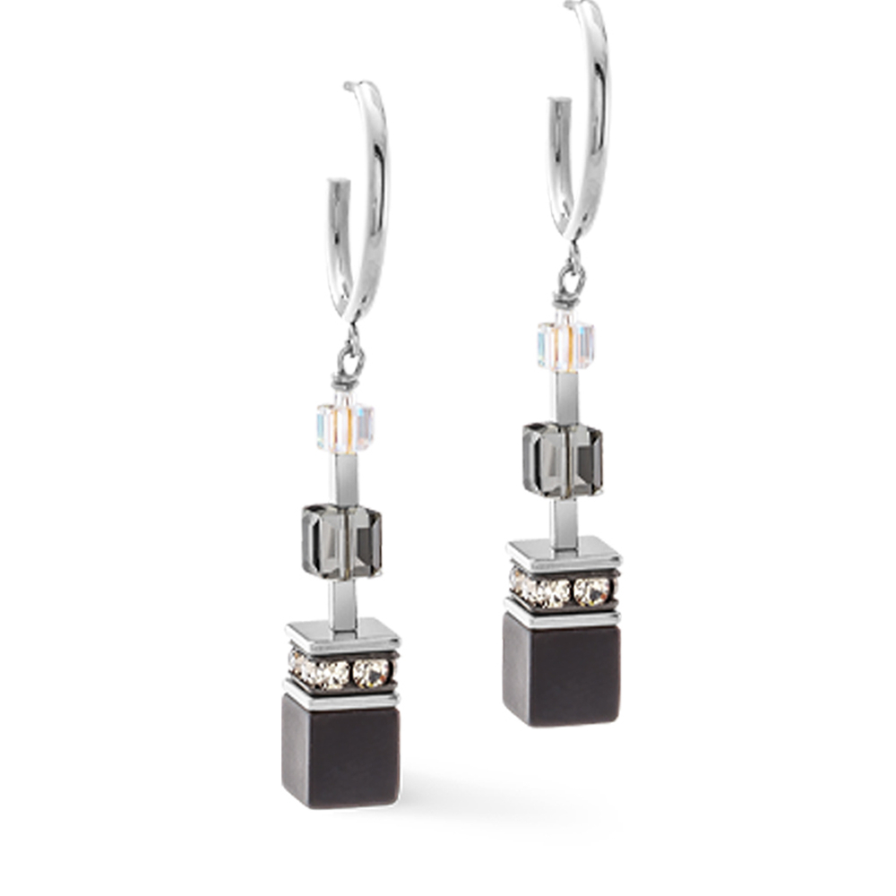 Серьги Coeur de Lion Black-Silver 3039/21-1317