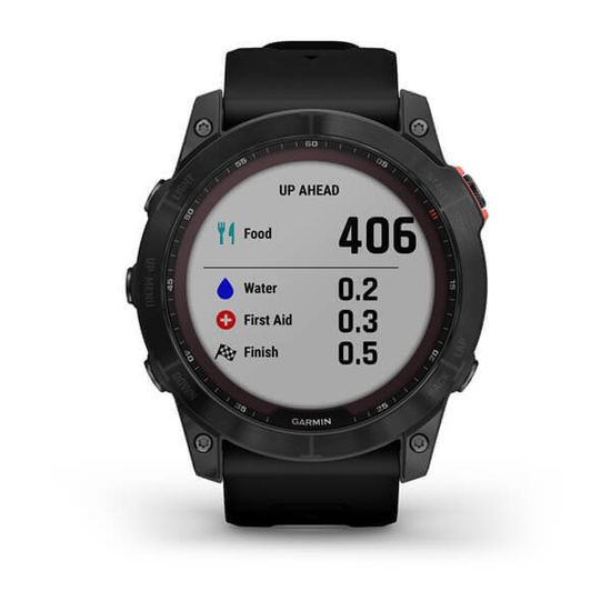 Часы Garmin Fenix 7X Solar, темносерый с черным силиконом 010-02541-01