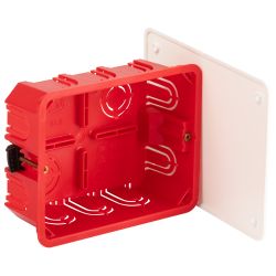 Распаячная коробка ЭРА KRP-120-92-45 скрытой установки красно-белая 120х92х45мм для полых стен саморезы крышка IP20
