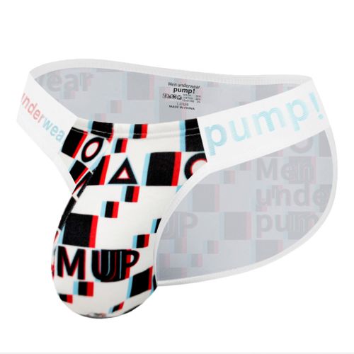 Мужские трусы танга белые PUMP! MP2117-1