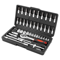 Набор инструмента 46пр. 1/4''(6-гран.)(4-14мм) FORSandTUNE FORSandTUNE-2462-46