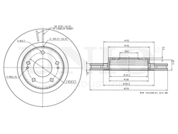 Диск тормозной передний UNIO BRD-20050