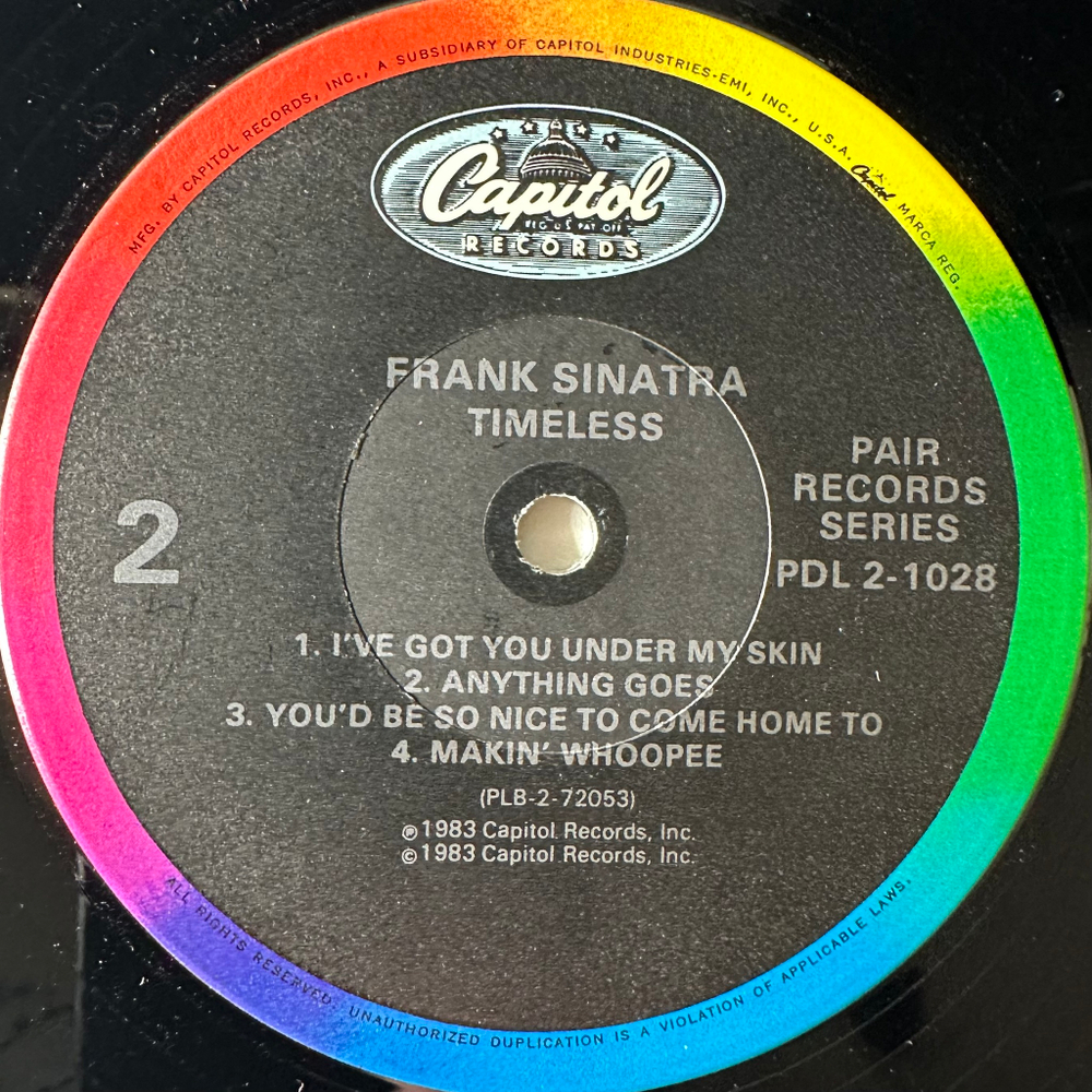 Frank Sinatra ‎– Timeless 2LP (США 1983г.)
