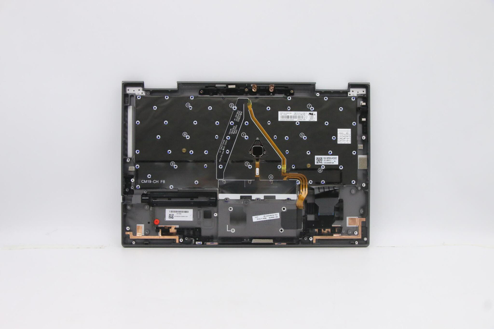 Верхняя панель с клавиатурой (топкейс) для ноутбука Lenovo ThinkPad X1 Yoga 5th Gen. раскладка - русская, с подсветкой, серая (5M10Z37190), оригинал