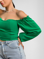 Топ Wish Collection 20121 с чашечками и длинными рукавами на резинке