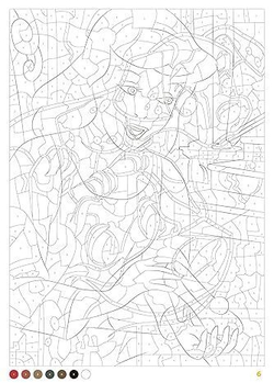 Раскраска по номерам Coloriages mysteres Disney - Портреты героев Диснея , 128стр.